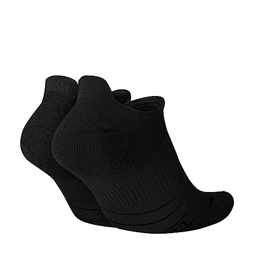 Nike Multiplier Running No Show Socks 2-Pair Pack Black/White SM (4-6 Big Kid, Women's Shoe 4-6)3
