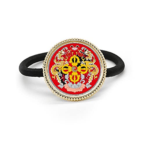 Diadema de metal con goma Bhutan National Emblem accesorio de pelo