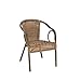 Produktbild greemotion Rattan-Bistrostuhl Laos - Gartenstuhl braun in Bambus-Look - Rattanstuhl stapelbar, niedrige Rückenlehne  Stapelstuhl aus Polyrattan-Geflecht - Outdoor-Stuhl für Garten, Terrasse & Balkon
