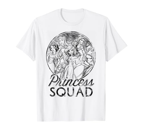 T-shirt Disney Princess Squad anti-irritation coton gris chiné 10 ans