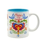 Essence of Europe Gifts E.H.G Nana is the Greatest Grandma Gift Idea Birds Design Ceramic Coffee Mug