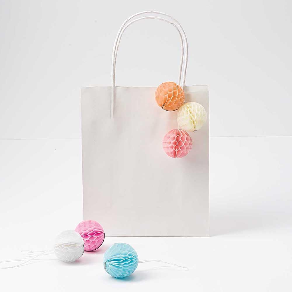 Crafty Capers Pastel Mix | Mini Honeycomb Paper Ball Decorations | Pack of 6 | Cracker Fillers