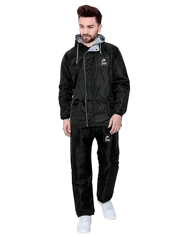 Image of Premium Brand Rain Coat for Men's & Women(Rain Coat for Men Waterproof for Bike Raincoat for Men with Hood. Set of Top and Bottom. Classic Series