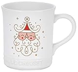 Le Creuset Stoneware Noel Collection: Santa Mug, 14 oz, White w/Applique