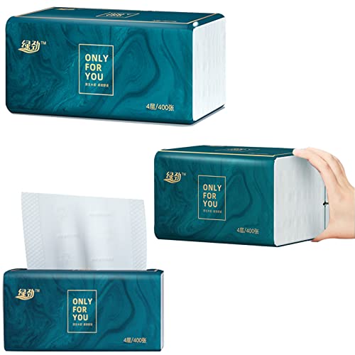 Image of 8 Packs Disposable Facial Tissue, Toilet Paper, Native Wood Pulp Fiber Material, Soft Facial Napkin, White Facial Paper Tissue, 4-Ply, 400 Sheets per Pack