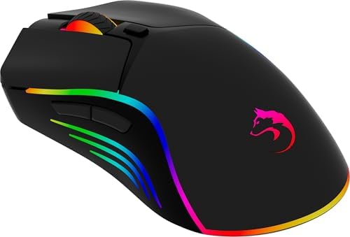 Mouse Gamer Fade RGB 8000DPI com Software 7 Botões Programáveis D...