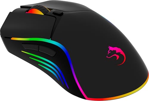 Mouse Gamer Fade RGB 8000DPI com Software 7 Botões Programáveis D...