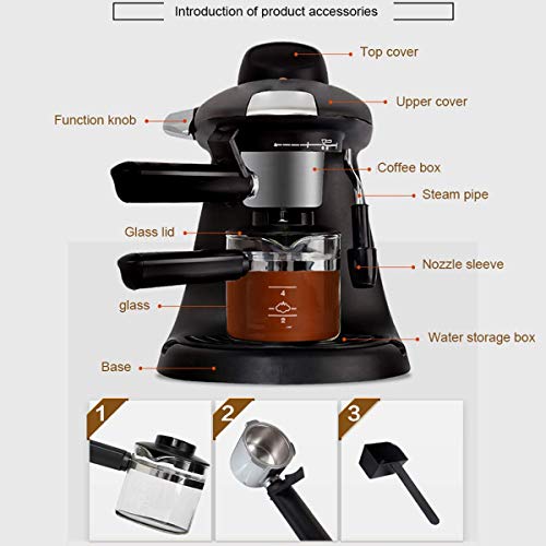Cafetera exprés automática con bomba de 5 bares y capacidad 4 tazas miniatura 2