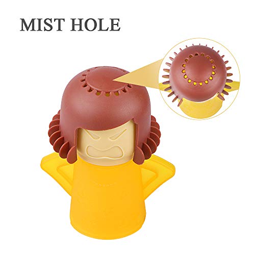 Image of Angry Mom Microwave Cleaner - Angry Mom Mad Creay Mama Microwave Oven Cleaner High Temperature Steam Cleaning Equipment Tool Easily Crud Steam Cleans Add Vinegar and Water for Kitchen (Yellow)