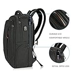 KROSER Laptop Backpack Large Computer Backpack Fits up to 17.3 Inch Laptop with USB Charging Port Water-Repellent Travel Backpack Casual Daypack for Business/College/Women/Men-Charcoal Black - Image 4