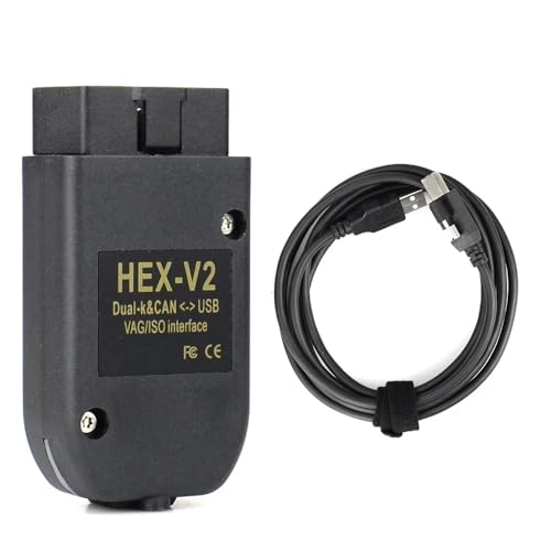 Image of H E X V2 VCDS Cable Unlimited VIN with Software - Life Time Free | OBD2 Scanner for VW, Audi, Skoda | Optional Free Remote Installation (Compatible with Car Models 1995-2017)