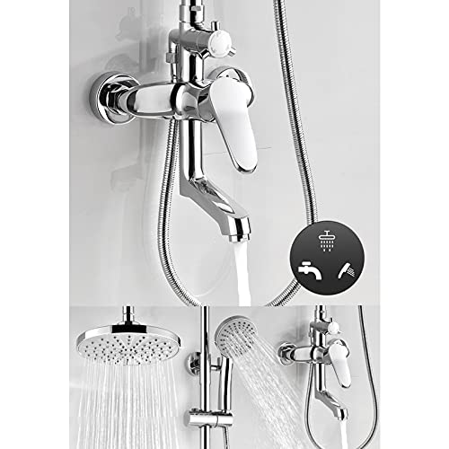 Ensemble de douche carré chromé au design géométrique et finitions luxe