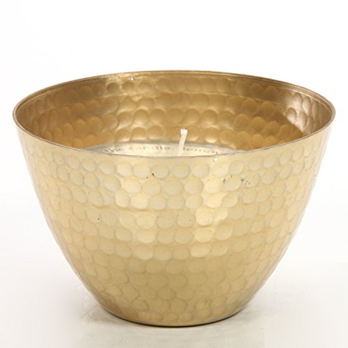 Hosley Gold Metal Hammered Lemon Thyme Scented Candle 4.5 Inch Diameter Ideal Gift For Bridal Weddings Parties Special Events Spa And Aromatherapy P1 #TOP2