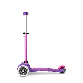 Micro Kickboard | Mini Deluxe LED | Three-Wheeled | Lean-to-Steer Swiss-Designed Micro Scooter | Motion-Activated Light-Up Wheels | Toddlers & Children Ages 2-5 (Purple/Pink)