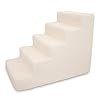 Best Pet Supplies Dog Stairs for Small Dogs Cats Foam Pet Steps Portable Ramp for Couch Sofa and High Bed Non Slip Balanced Indoor Step Support Paw Safe No Assembly Lambswool 5 Step