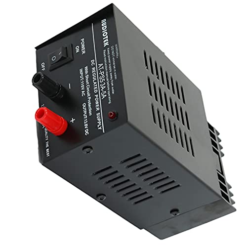 Audiotek - Output 5A Amp Mobile 13.8 Volt Dc Power Supply At-Ps5,Black,9.1 X 3.5 X 4.5 Inches #TOP2