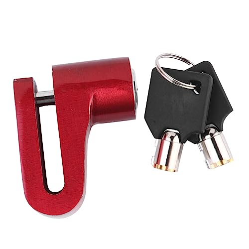 Toddmomy 1Pc Motorcycle Lock Theft Disc Brake Lock for Scooter Motorbike Red Compact Convenient Design for Easy Carrying