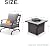 Grand patio 5-Piece Outdoor Furniture Conversation Sets with 32-Inch 40000 BTU Heat Propane Gas Fire Pit Table CSA Approved Ceramic Tile & Grey Olefin Cushion Rocking Chairs