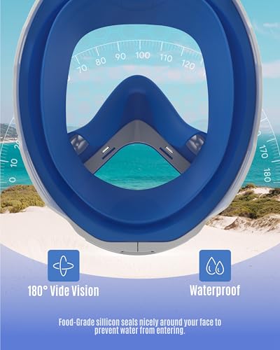 G2RISE Kids Snorkel Mask Full Face Snorkel Set, Máscara de Snorkel para Niños con Vista Panorámica de 180 Grados, Anti-Fugas y Anti-Vaho miniatura 5