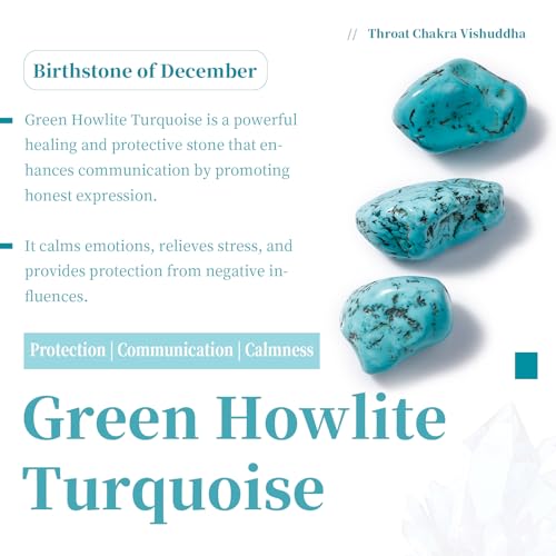 Image of SUNYIK Howlite Turquoise Tumbled Chips Stone Crushed Pieces Irregular Shaped Stones 1pound(about 460 gram)