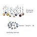 SUNBEAUTY Solar System Hanging Decoration Universe Space Happy Birthday Banner Outer Space Whirls Hanging Swirl for Kids Birthday Solar System Party Supplies