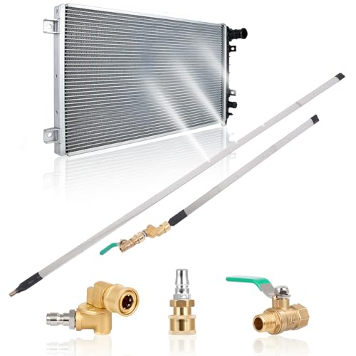 2pcs 47 & 24 Portable Radiator Cleaning Wand Dual Water & Air Radiator Cleaner Wand 4500 PSI Radiator Cleaner w/Pressure Washer Gun Adapter for Cars Trucks Trailers Heavy Machinery and Others