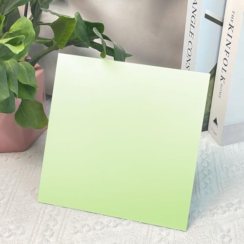 Image of 2 Pcs 12x12 Inch 1 /8 in Thickness Nyanza Green Pastel Color Plexiglass Panel One Sided Glossy One Sided Frosted Plexiglass for DIY Items