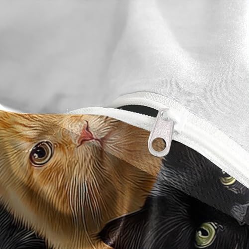 Linge de lit chaton mignon effet 3D haut de gamme microfibre douce - 8