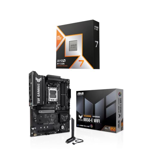 Image of MICRO CENTER CPU Motherboard Combo - AMD Ryzen 7 9850X3D CPU Processor with ASUS TUF Gaming B850-E WiFi ATX Motherboard