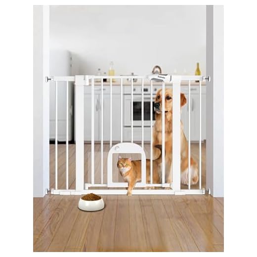 Babelio Baby Gate with Adjustable Cat Door