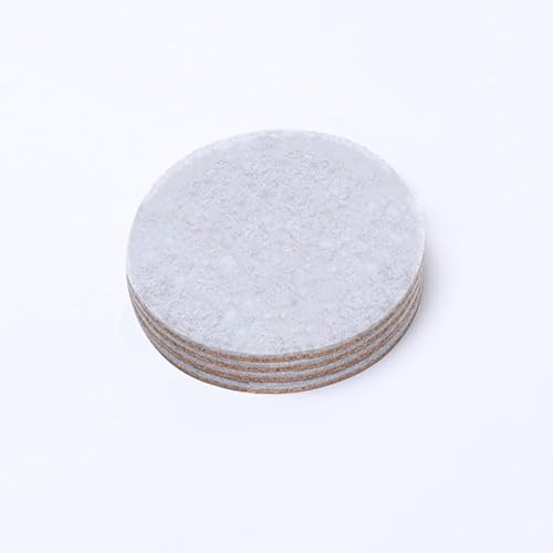 吸水性フェルトコースター&ダイニングマット - 耐久性 のマルチユースカップマット 10*10*0.5cm 4枚 (グレー・ホワイト, 円形)