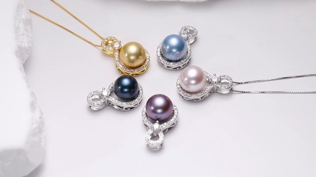 Amazon.com: BAMIKI Tahitian Black Pearl Pendant Necklace, S925