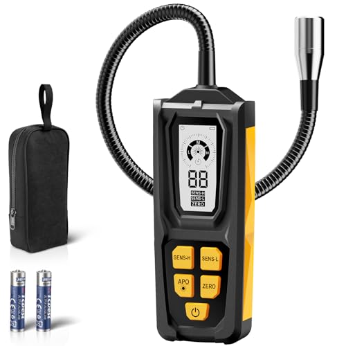 Natural Gas Leak Detector - Propane Leak Detector with 11-Inch Gooseneck for Natural Gas Detectors, Gas Detector Sniffer with Audible & Visual Alarm for Home Combustible Gas Propane Methane