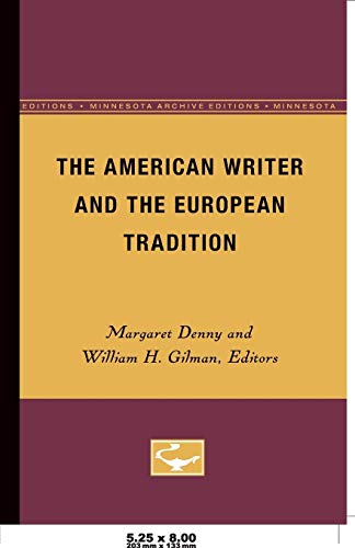 Book cover of The American Writer and the European Tradition