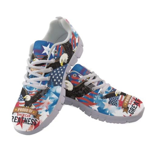 Image of GIFTPUZZ Mens Lace Up Athletic Trainers Running Sneakers Wedge Breathable Gym Lightweight Sports Tennis Shoes