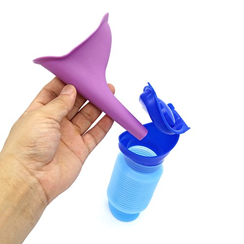 Hysh 2 Pcs Emergency Urinal Women Mini Outdoor Portable Shrinkable Travel Car Camping Pee Urine Bottle Personal Mobile Toilet For Kids Adult Camping Car Travel Traffic Jam And Queuing #TOP4
