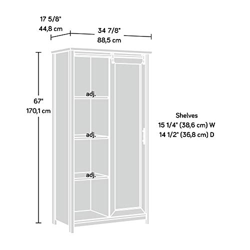 Image of Sauder Coral Cape Storage Cabinet /Pantry Cabinet, Sindoori Mango Finish