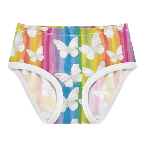 Little Girl Underwear Toddler Panties Kids Undies Rainbow Butterfly Soft Cotton Briefs 2T-8Y