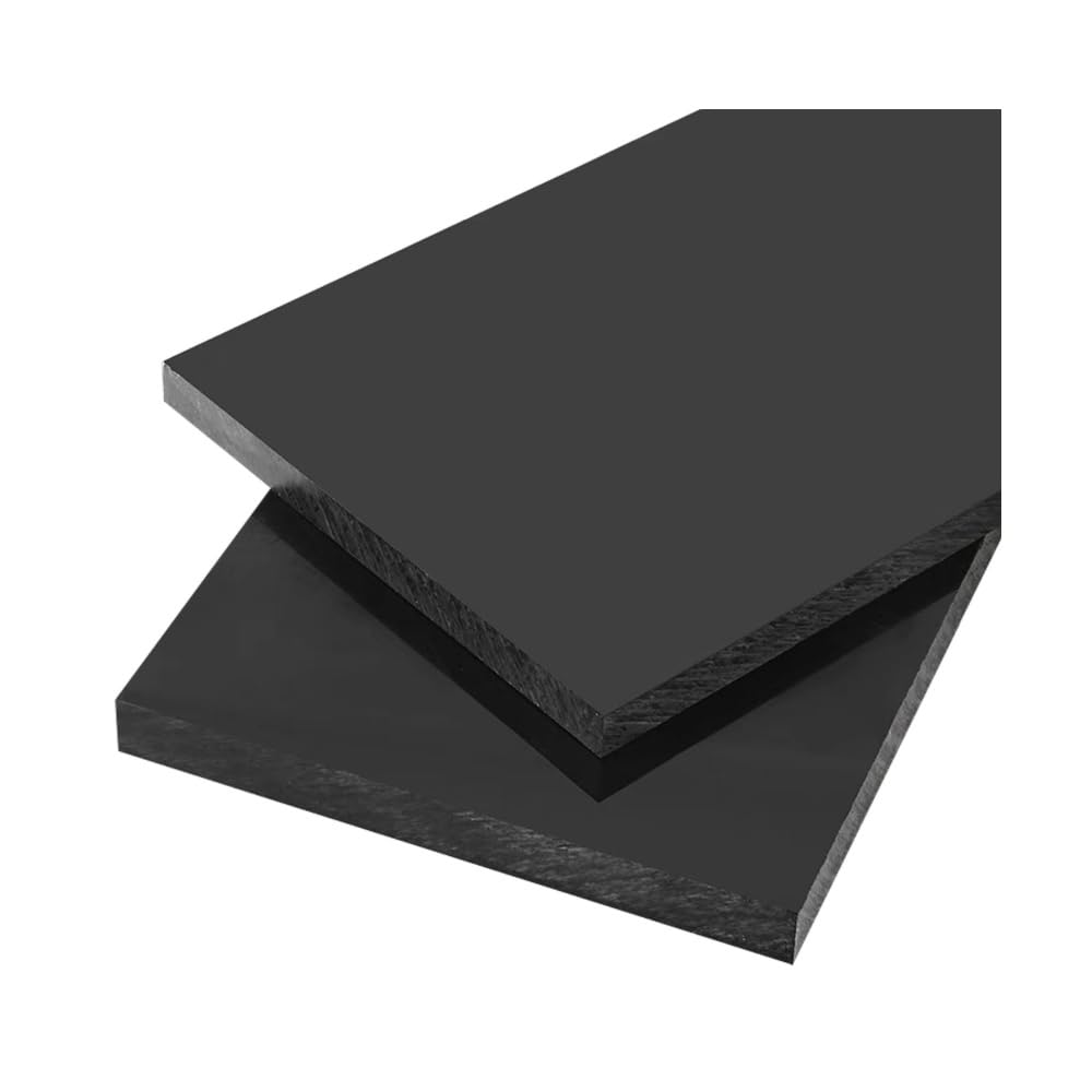 Czarna Płyta HDPE Klasa Spożywcza, 4mm Gruba Płyta Polietylenowa Duża Gęstość, Arkusz PE Odporny Na Ścieranie Do Uszczelki, Model Techniczny I Ręcznie Wykonany(400x400mm)