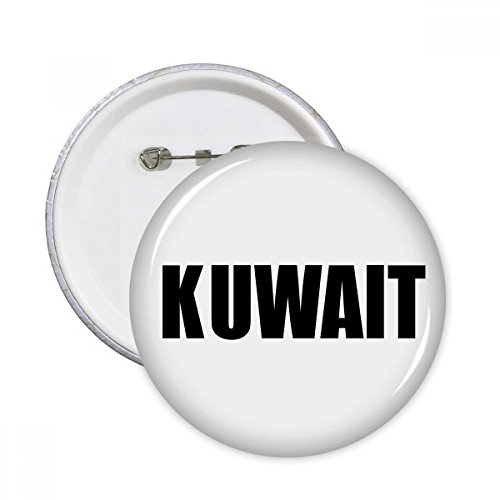 Bouton rond Koweït noir XXL pin's de décoration vêtement multicolore