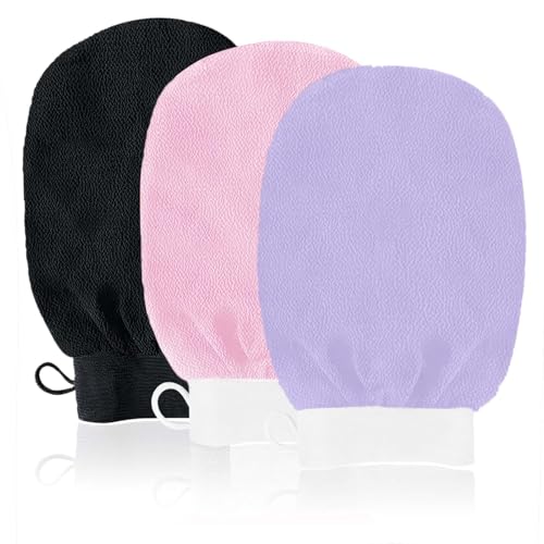 URAQT Gant Exfoliant Kessa, 3 Pcs Gant De Crin, Gant Kessa Pour Hammam, Gants de Gommage pour Hommes et Femmes, Gommage naturel Et Efficace, Élimine Les Peaux Mortes...