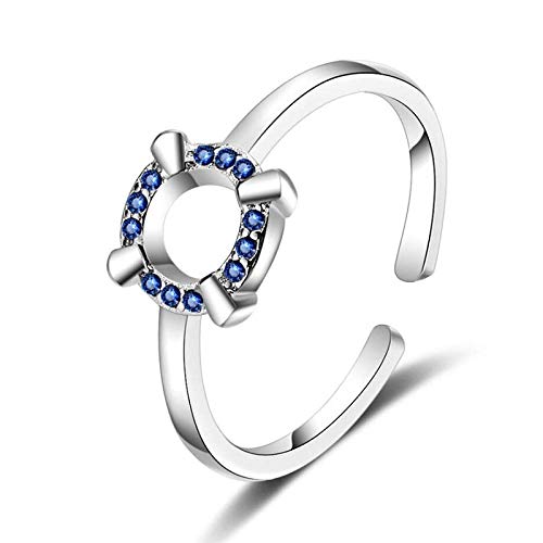 Bague zircon bleu et argent idéal pour sublimer vos tenues de bureau et de soirée
