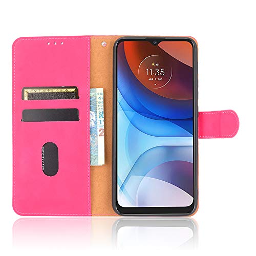 GOGME Leather Folio Cover per Motorola Moto E7