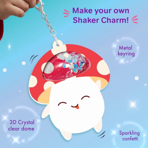 Image of Chalk & Chuckles Joydomes Magic Mushroom, DIY Shaker Keychain & Bag Charm