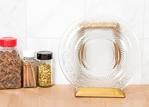 Red Co. 8” Decorative Iron Display Plate Stand And Art Holder Easel In Distressed Gold Finish #TOP2