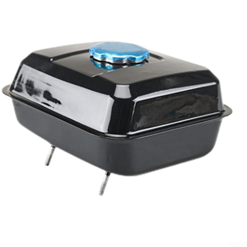 Kraftstofftank-Baugruppe für Honda GX140 für GX160 für GX200 Motoren, 3,6 l Eisengastank mit Kappe und Filter, rotes Ersatzteil (schwarz)