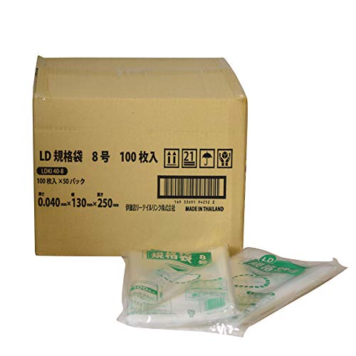 伊藤忠リーテイルリンク LD規格袋 0.04mm 8号 100枚入x50パック