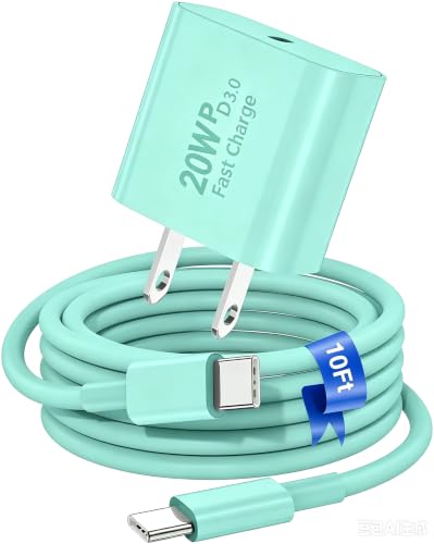 Image of iPhone 17 16 15 Fast Charger Block and 10ft Type C to C Cable Cord Long, 20W USB C Charging Plug for Apple iPhone 17 Pro Max /17 Air /16 Pro Max /16 /15 Pro /15 Plus /iPad Mini,Wall Power Adapter Cube Brick