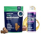 Honest Paws Dog Multivitamin Chews and Fish Oil Bundle