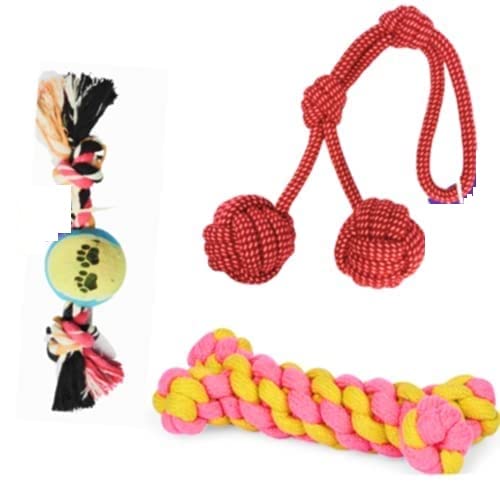 Dog Trust Combo Pack 02 | Chewing Rope Dog Toys for Small Medium and Large Breed Dogs | Multi Coloured (B09P5MQR2G) Amazon Price History, Amazon Price Tracker